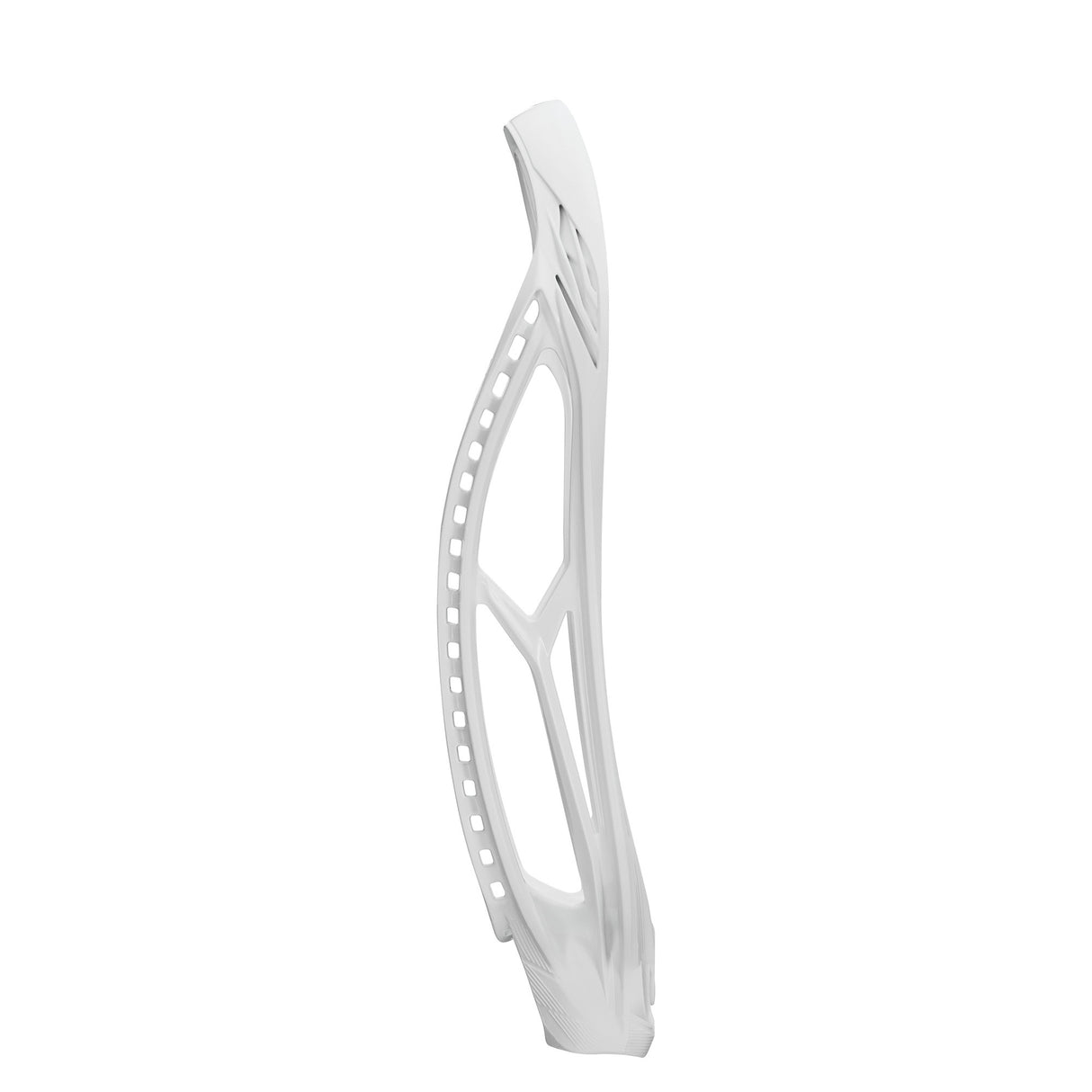 STX Lacrosse Surgeon 2K Unstrung Head White. Side Profile.