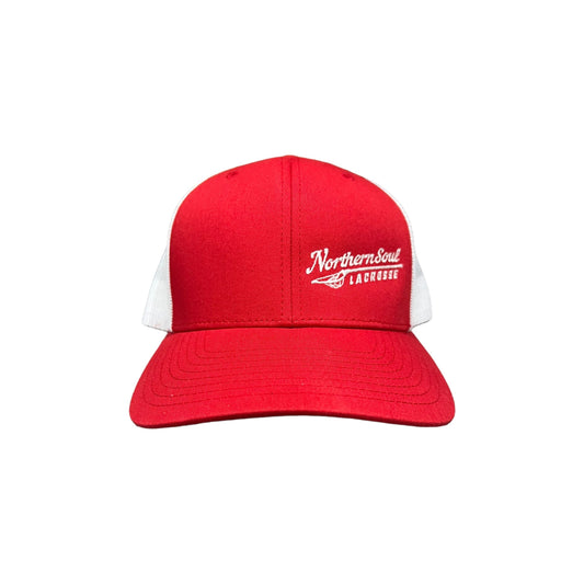 Northern Soul Lacrosse Trucker Hat Red