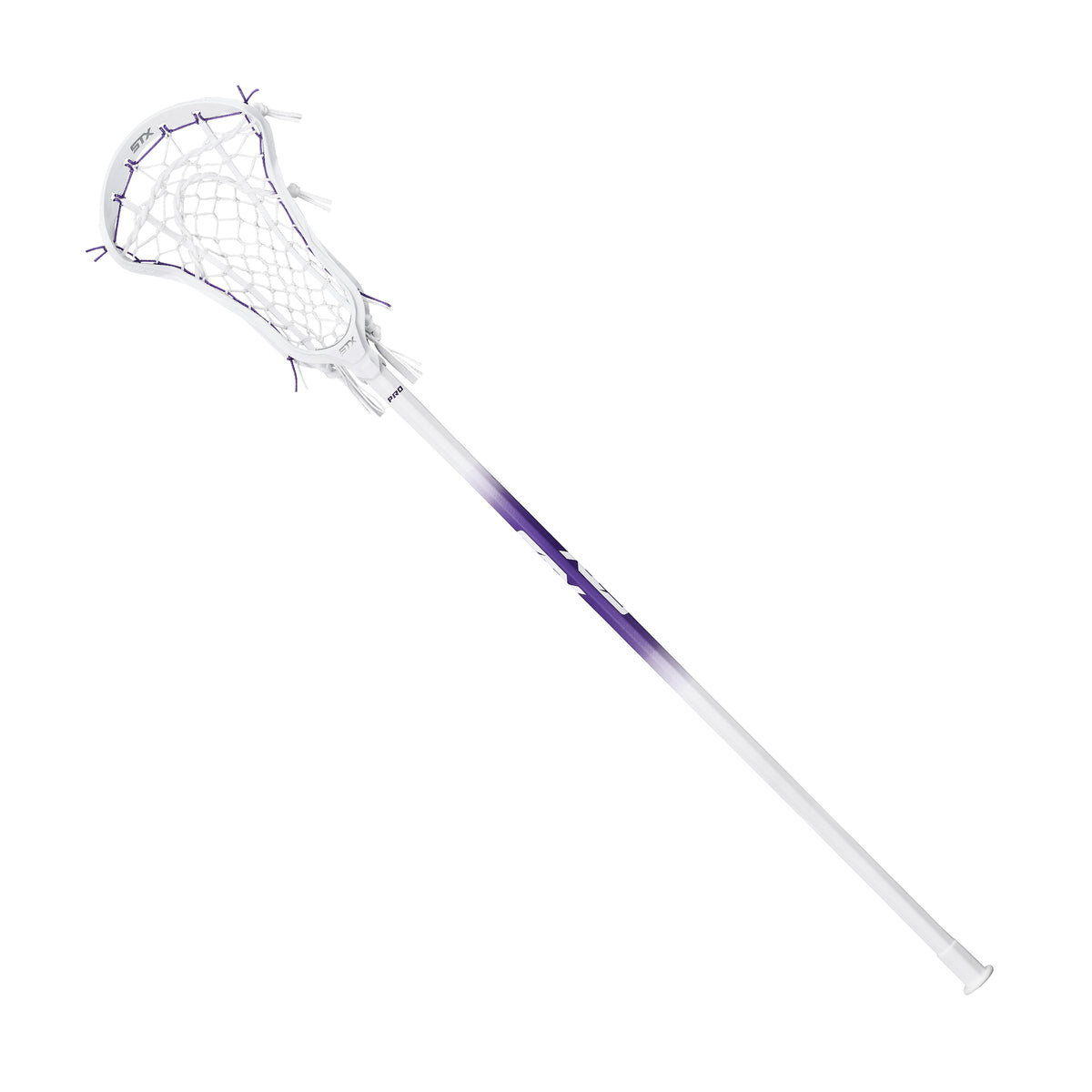 Limited Edition White/Purple STX Aria Pro-M Complete Women's Lacrosse Stick