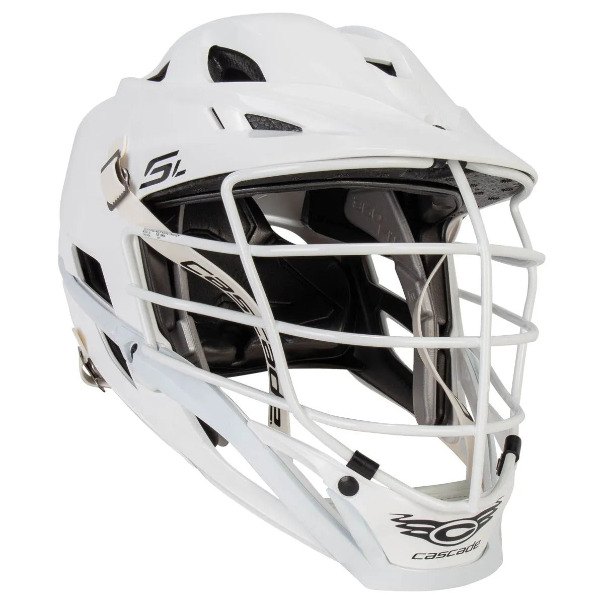 Cascade SL Lacrosse Helmet - Stock Custom - White with White Mask