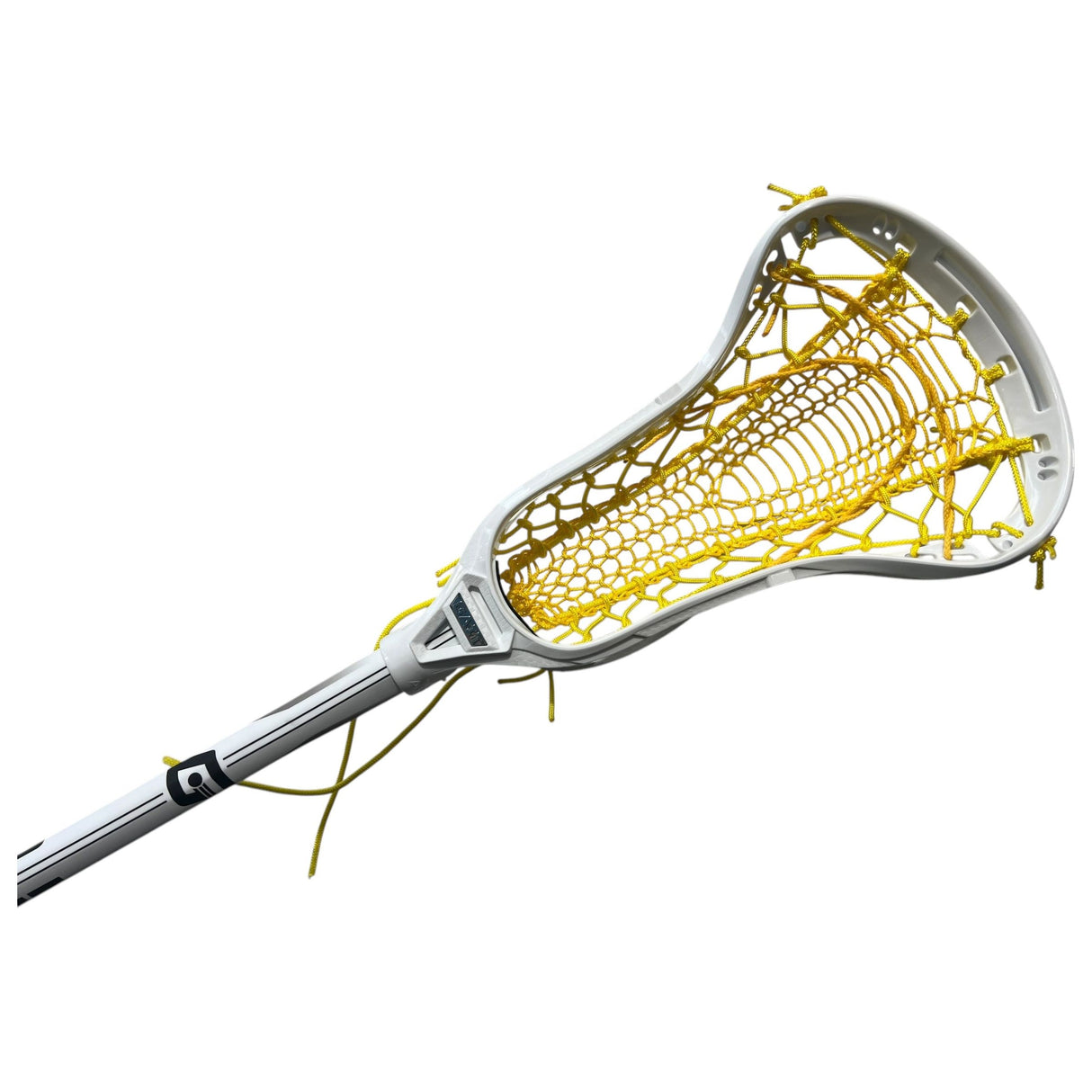 Custom Gait Apex 2 Women's Lacrosse Stick with Valkyrie Pocket White/Yellow