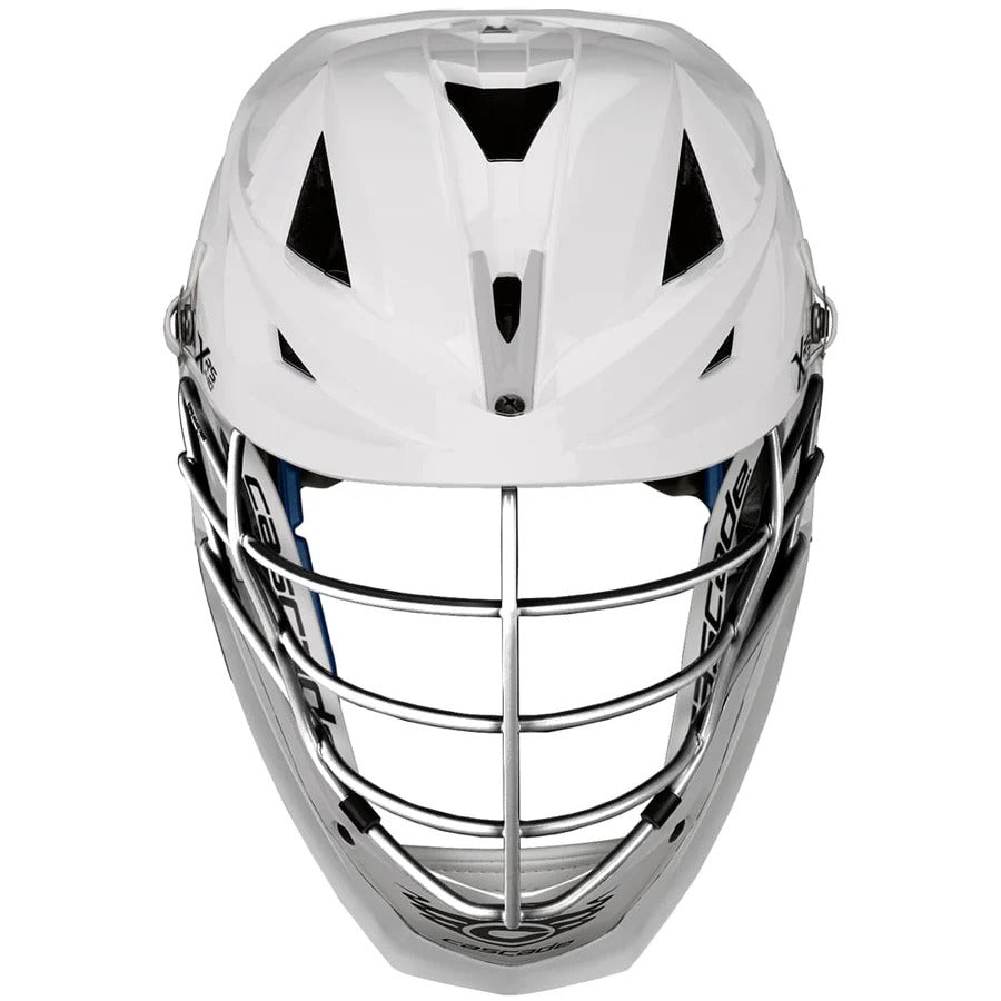 Cascade XRS Pro Lacrosse Helmet - Stock Custom - White with Chrome Mask