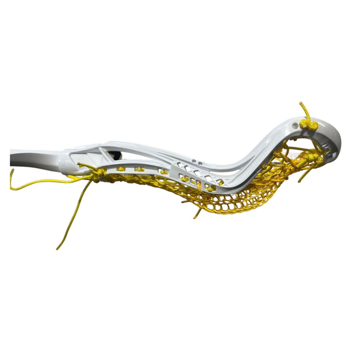 Custom Gait Apex 2 Women's Lacrosse Stick with Valkyrie Pocket White/Yellow