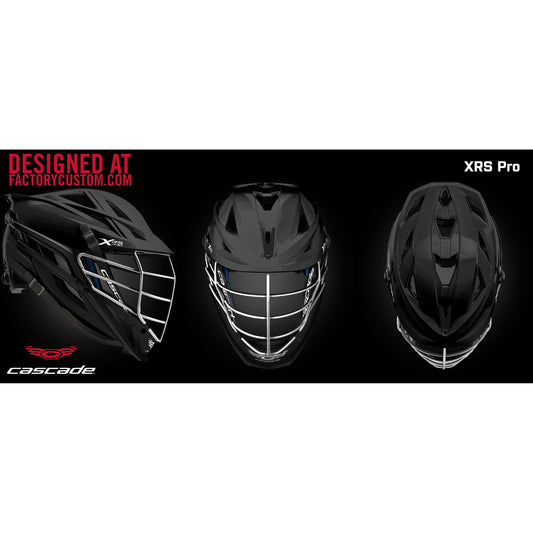 Cascade XRS Pro Lacrosse Helmet - Stock Custom - Black with Chrome Mask