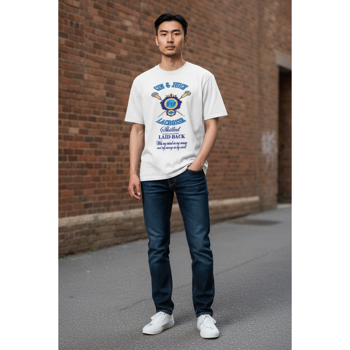 Gin & Juice Lacrosse T-Shirt White