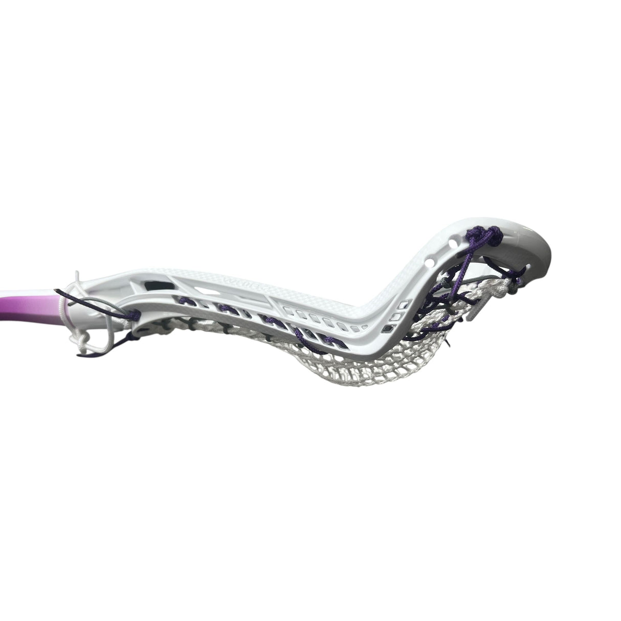 Gait Whip 2 Complete Women's Lacrosse Stick with Armour Mesh Valkyrie Pocket White/Grey/Purple