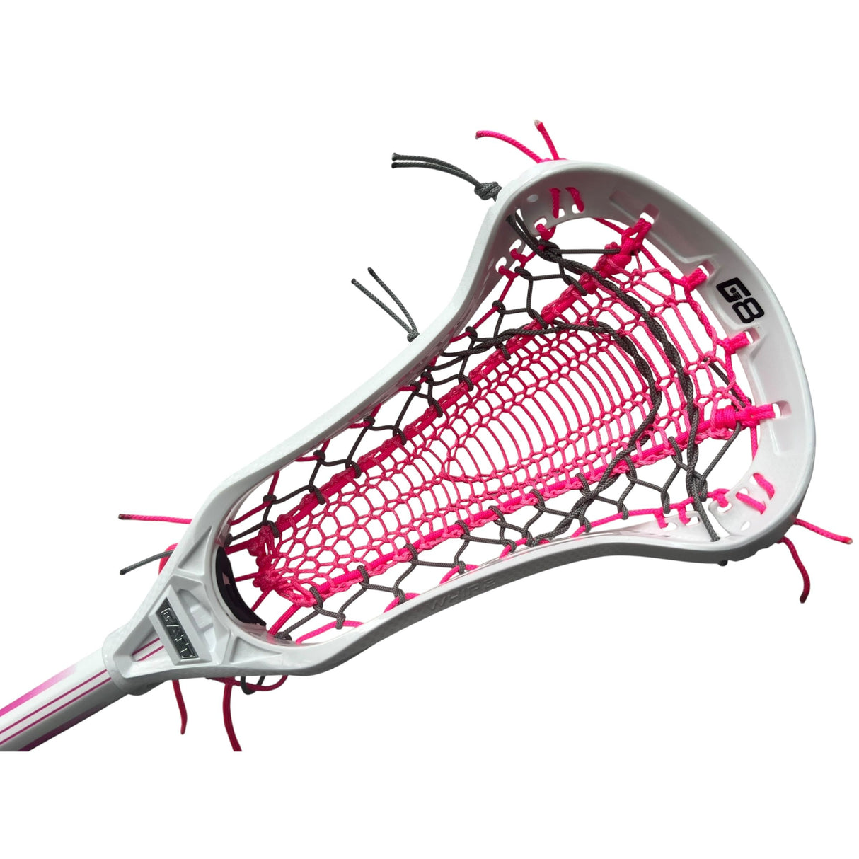 Gait Whip 2 Complete Women's Lacrosse Stick with Armour Mesh Valkyrie Pocket White/Neon Pink