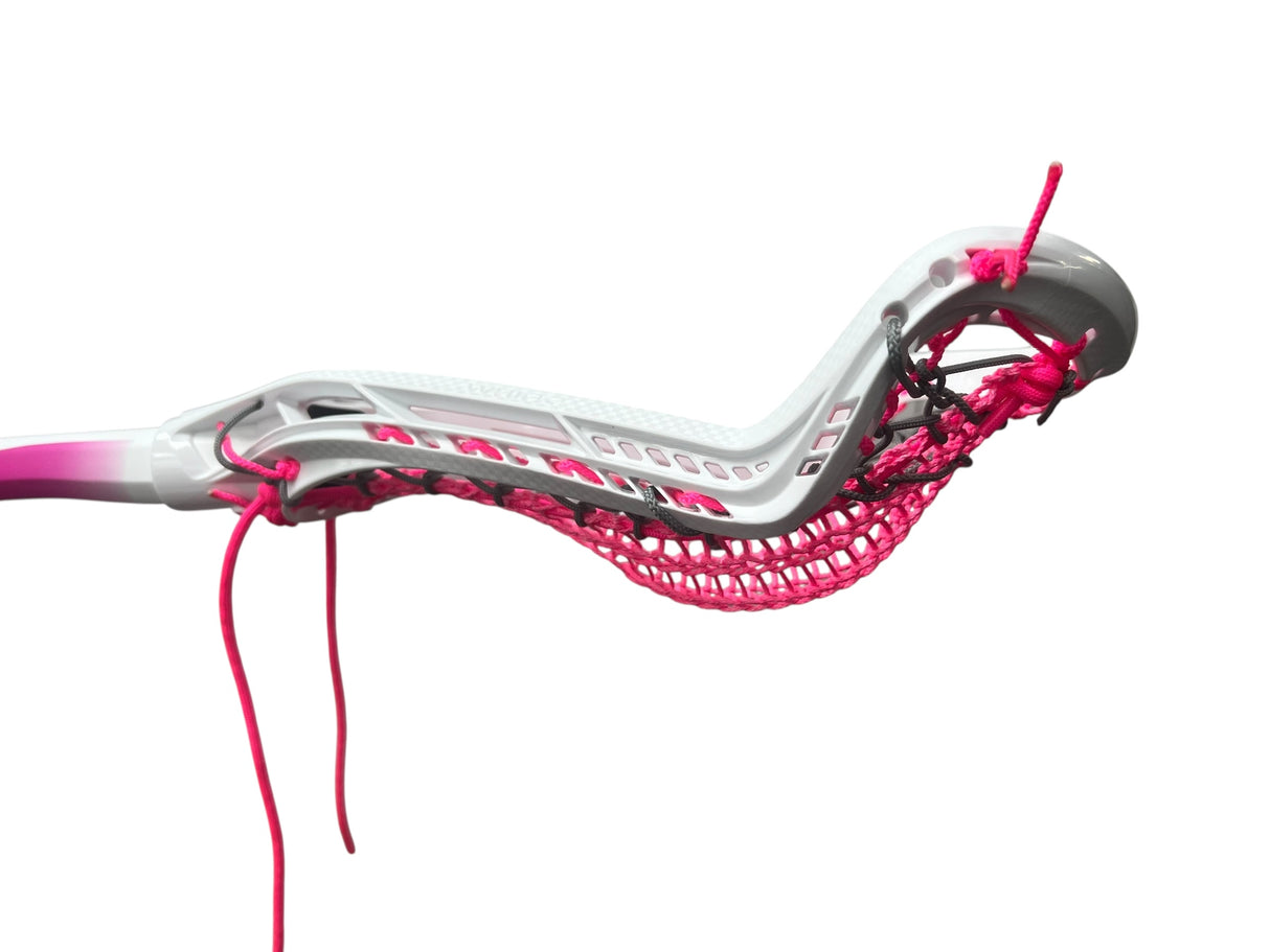 Gait Whip 2 Complete Women's Lacrosse Stick with Armour Mesh Valkyrie Pocket White/Neon Pink