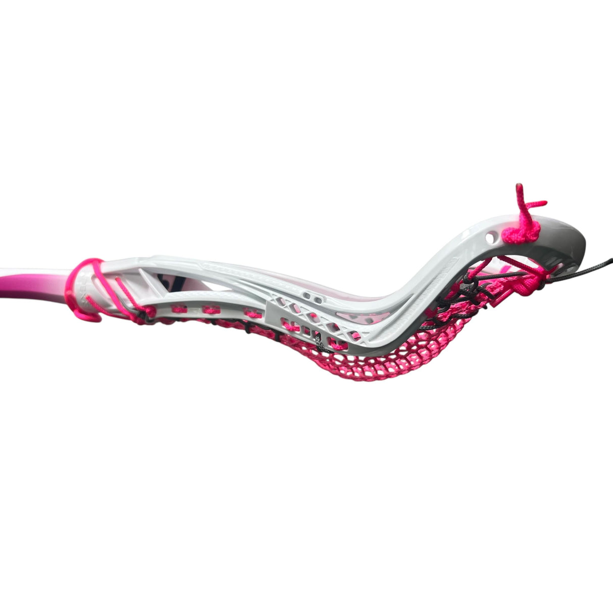 Custom Gait Apex 2 Women's Lacrosse Stick with Valkyrie Pocket White/Grey/Neon Pink