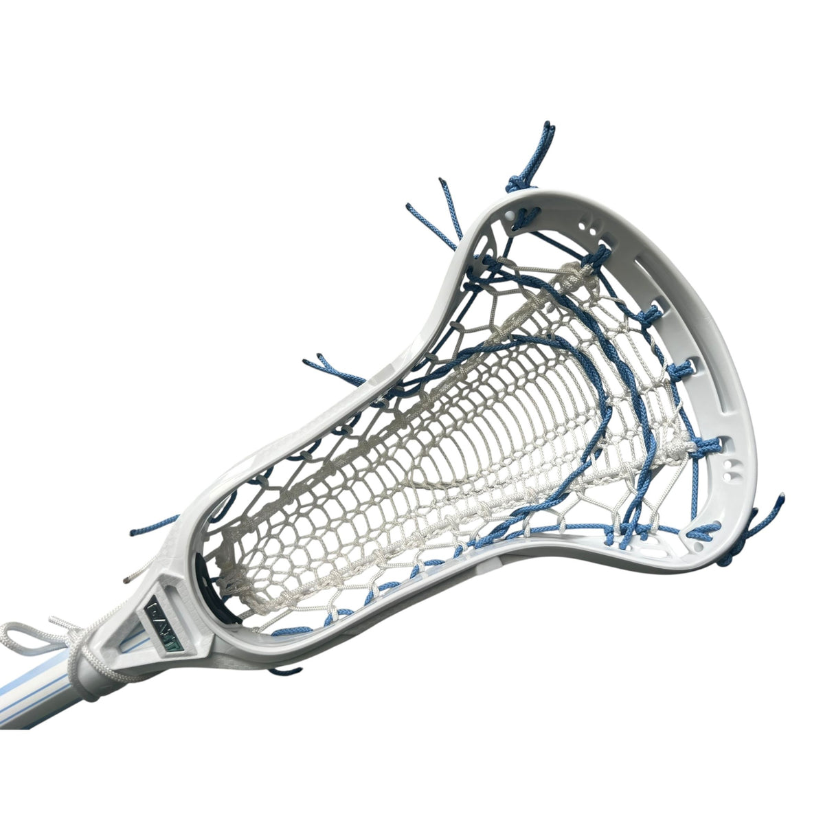 Custom Gait Apex 2 Women's Lacrosse Stick with Valkyrie Pocket White/Carolina Blue