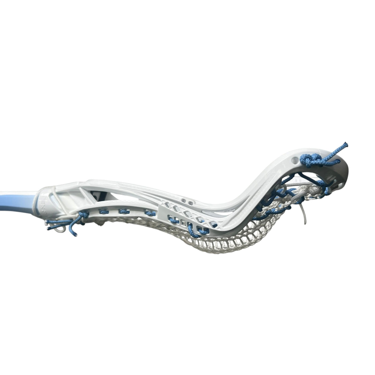 Custom Gait Apex 2 Women's Lacrosse Stick with Valkyrie Pocket White/Carolina Blue