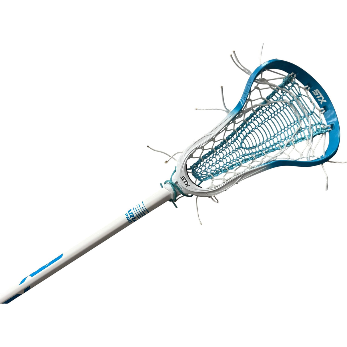 STX Aria Pro Elite Complete Women's Lacrosse Stick with Valkyrie Pocket Blue/White