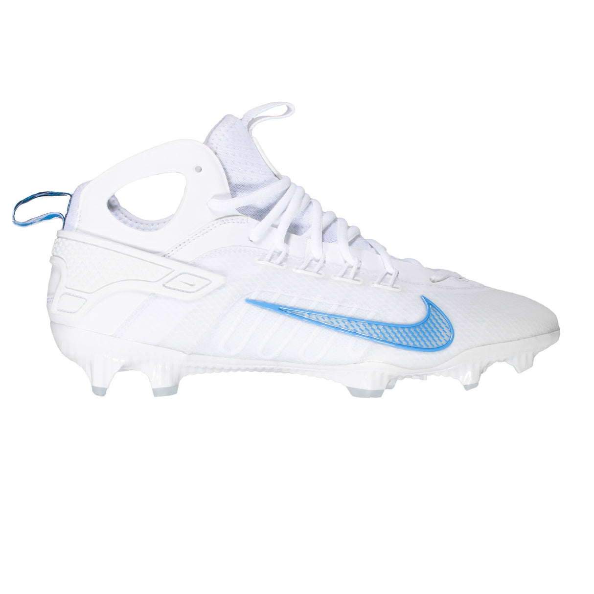 Nike Huarache 9 Elite Mid Lacrosse Cleats White/University Blue
