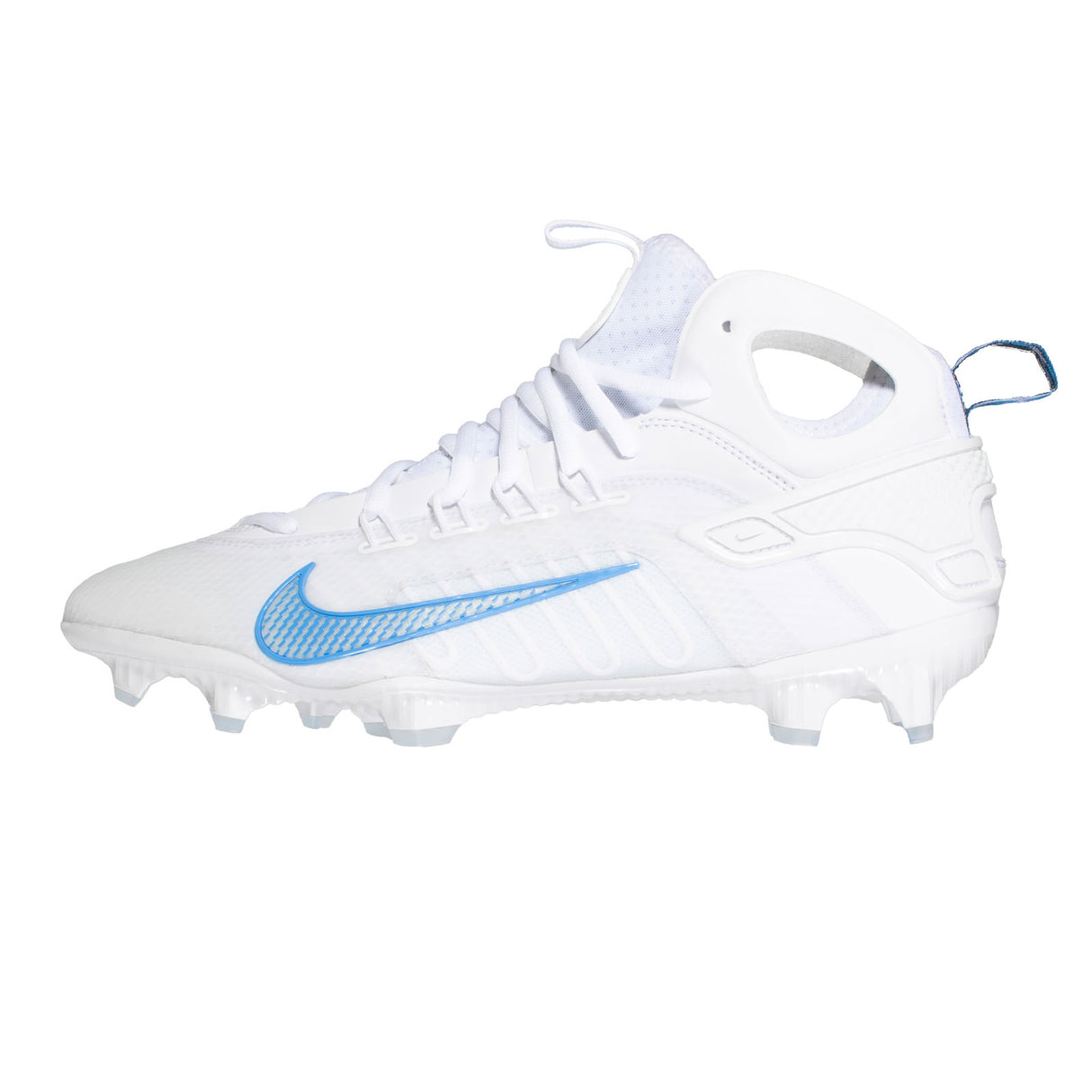 Nike Huarache 9 Elite Mid Lacrosse Cleats White/University Blue