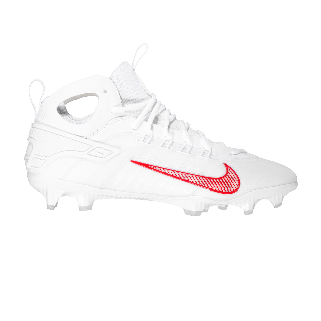 Nike Huarache 9 Elite Mid Lacrosse Cleats White/University Red