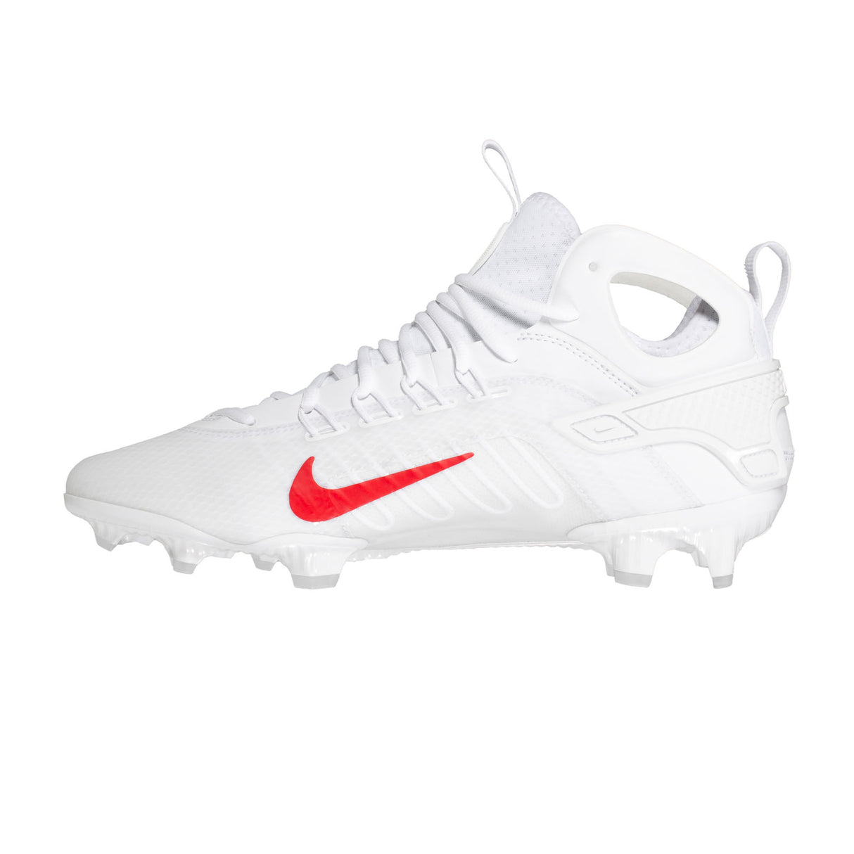 Nike Huarache 9 Elite Mid Lacrosse Cleats White/University Red