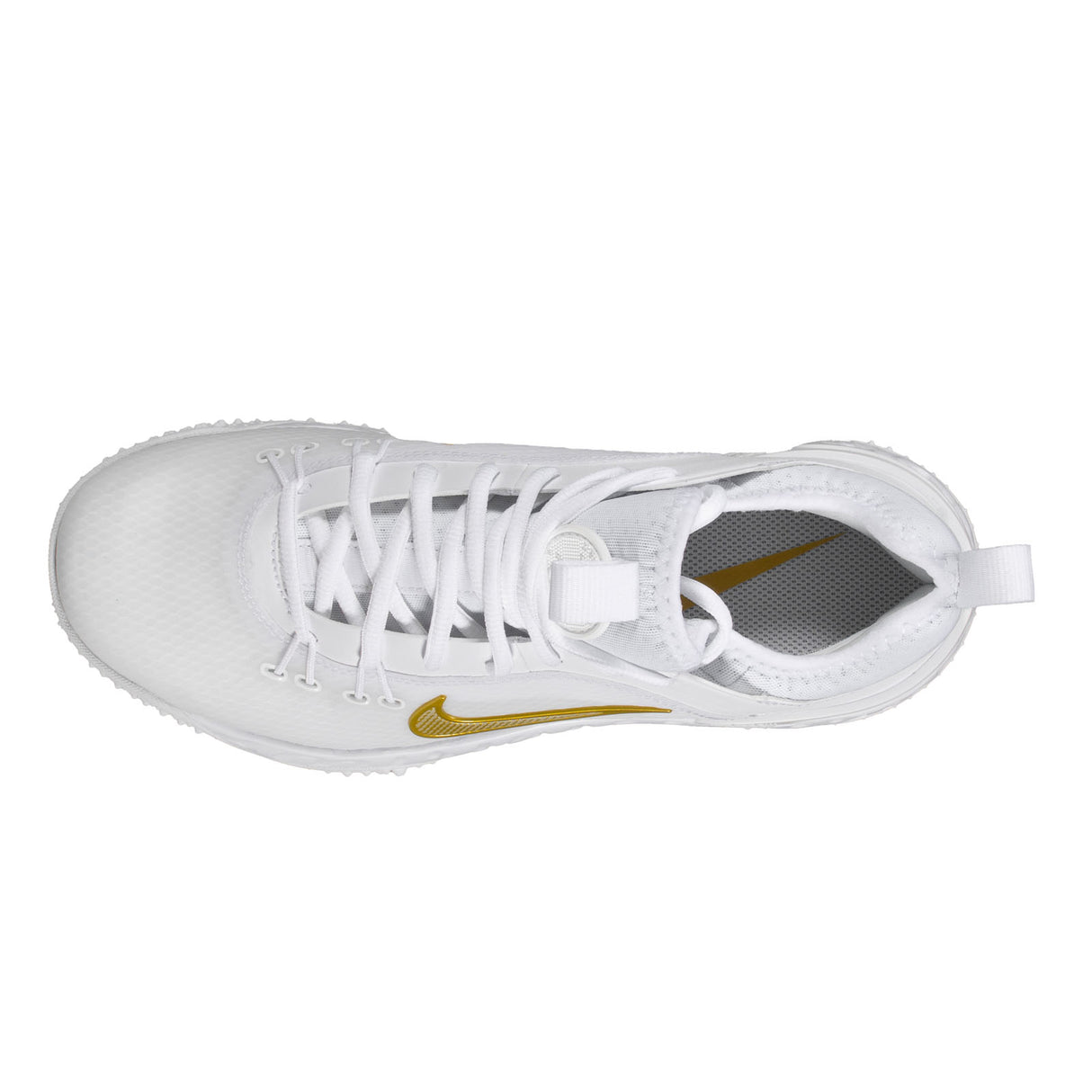 Nike Huarache 9 Elite Turf Lacrosse Cleats White/Vivid Gold