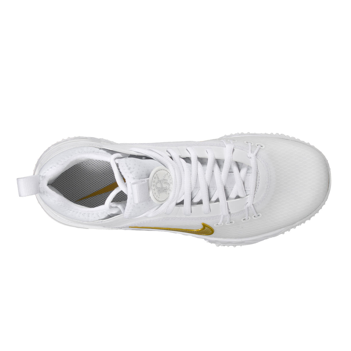 Nike Huarache 9 Elite Turf Lacrosse Cleats White/Vivid Gold