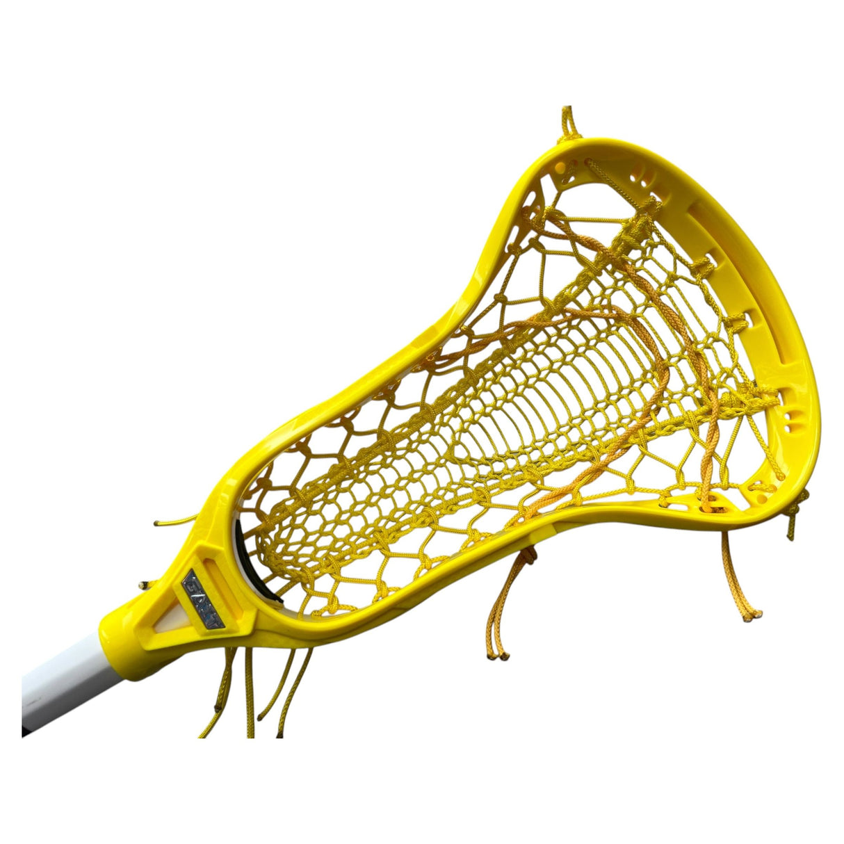 Custom Gait Apex 2 Women's Lacrosse Stick with Valkyrie Pocket White/Yellow/Yellow