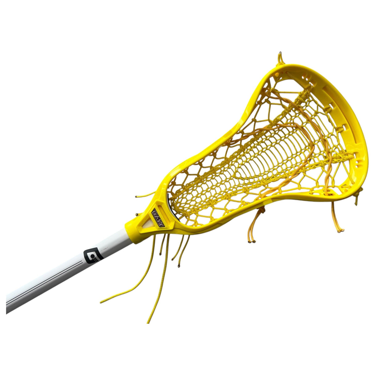 Custom Gait Apex 2 Women's Lacrosse Stick with Valkyrie Pocket White/Yellow/Yellow