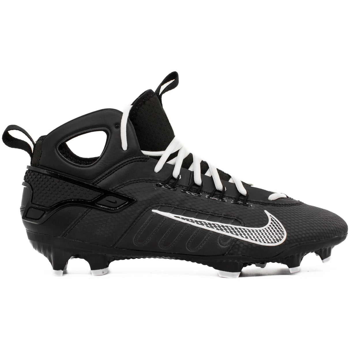 Nike Huarache 9 Elite Mid Lacrosse Cleats Black