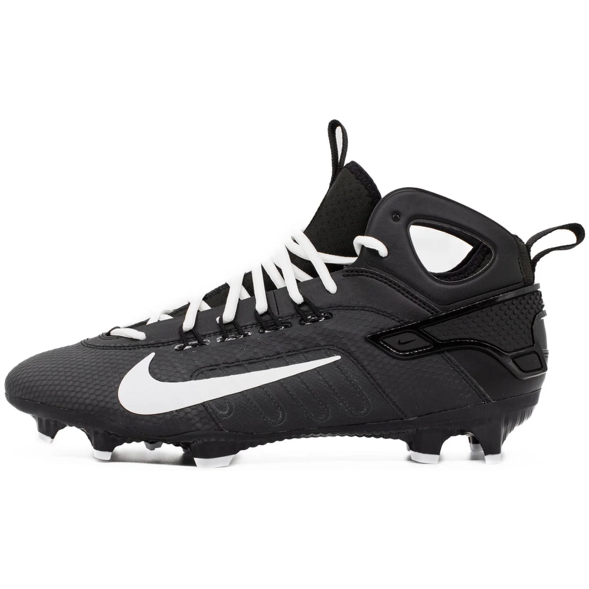 Nike Huarache 9 Elite Mid Lacrosse Cleats Black