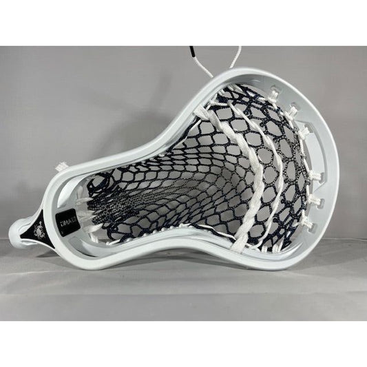 Custom ECD DNA 2.0 Lacrosse Head with TMD 9 Diamond Hex Mesh White/Navy