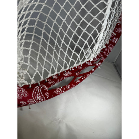 Custom Red Paisley Dyed STX Lacrosse Eclipse 3 Goalie Head with 11D Eclipse Mesh