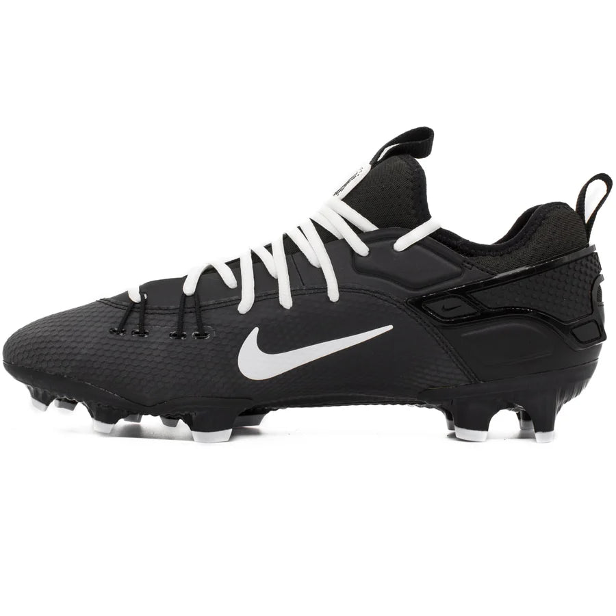 Nike Huarache 9 Elite Low Lacrosse Cleats Black/White
