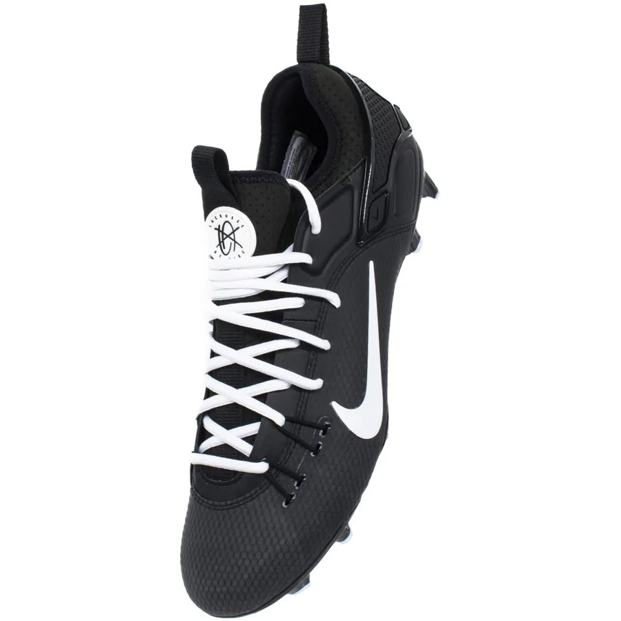 Nike Huarache 9 Elite Low Lacrosse Cleats Black/White