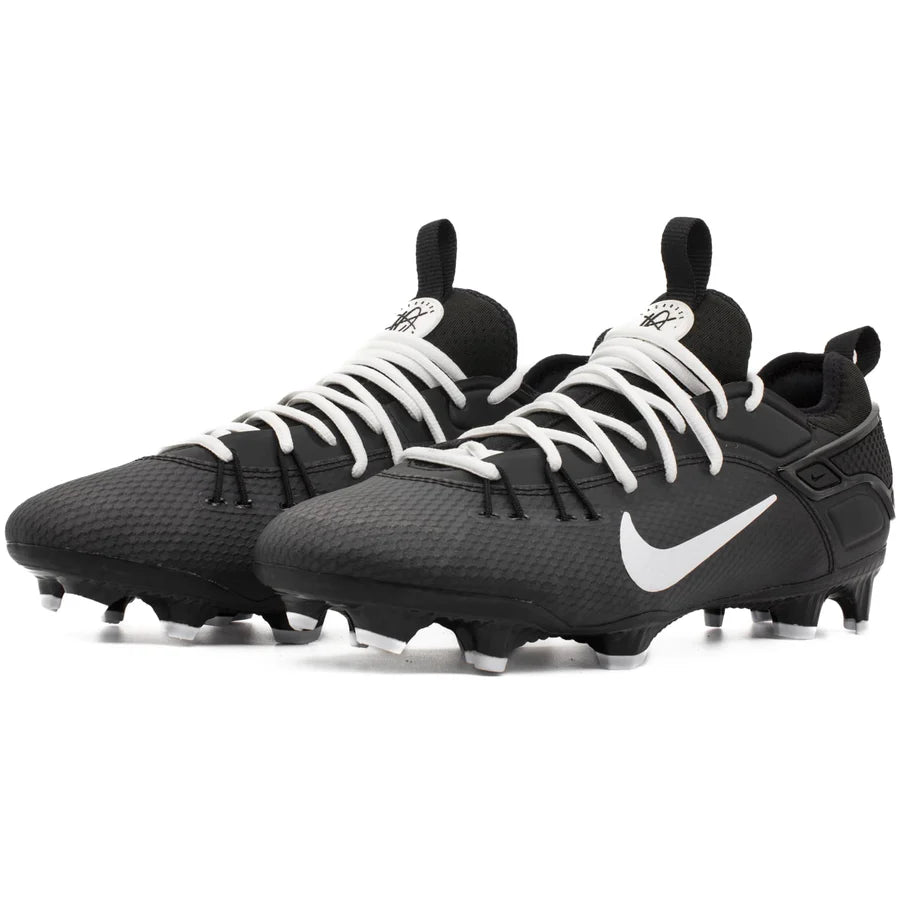 Nike Huarache 9 Elite Low Lacrosse Cleats Black/White