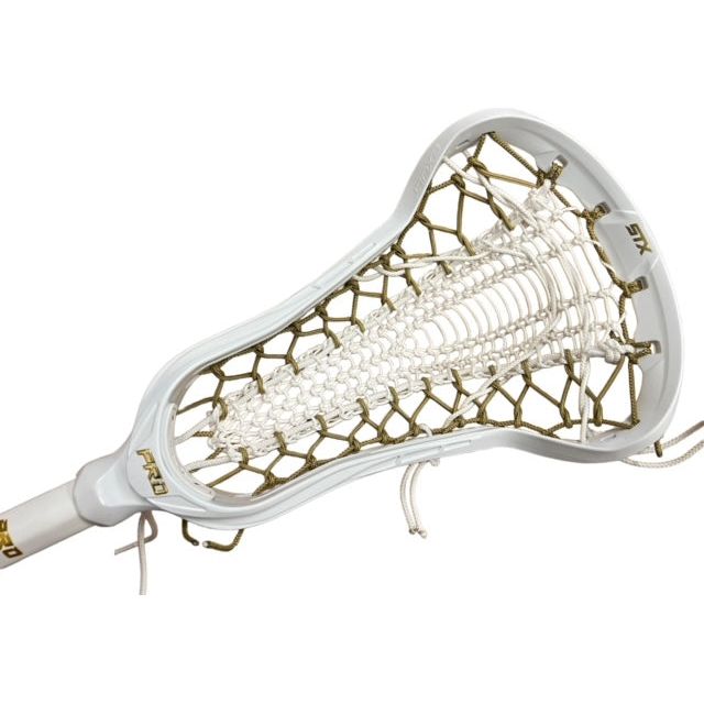 STX Exult Pro Elite Complete Women's Lacrosse Stick with Valkyrie Pocket White/Gold