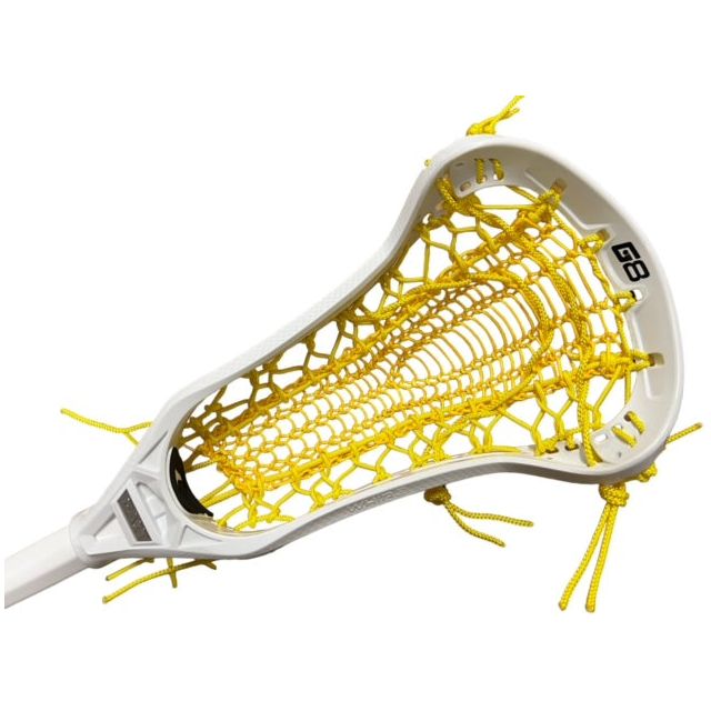 Gait Whip 2 Complete Women's Lacrosse Stick with Armour Mesh Valkyrie Pocket White/Yellow