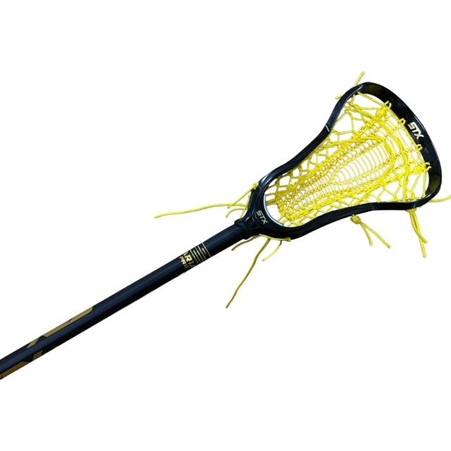 STX Aria Pro Elite Complete Women's Lacrosse Stick with Valkyrie Pocket Black/Yellow