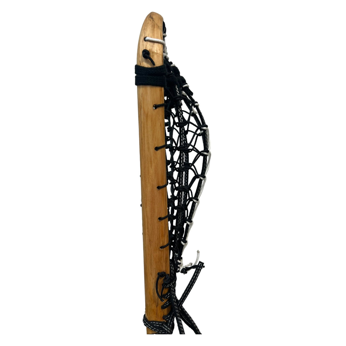 Traditional M Etienne & Son Deluxe Special Wooden Men's Box Lacrosse Stick Black/White