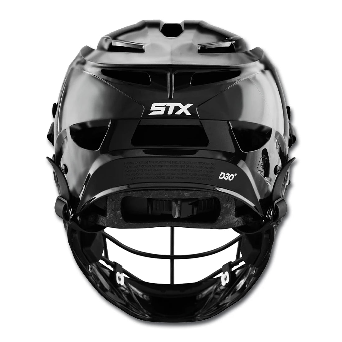 STX Aero Lacrosse Helmet - Stock Custom - Black with Black Mask