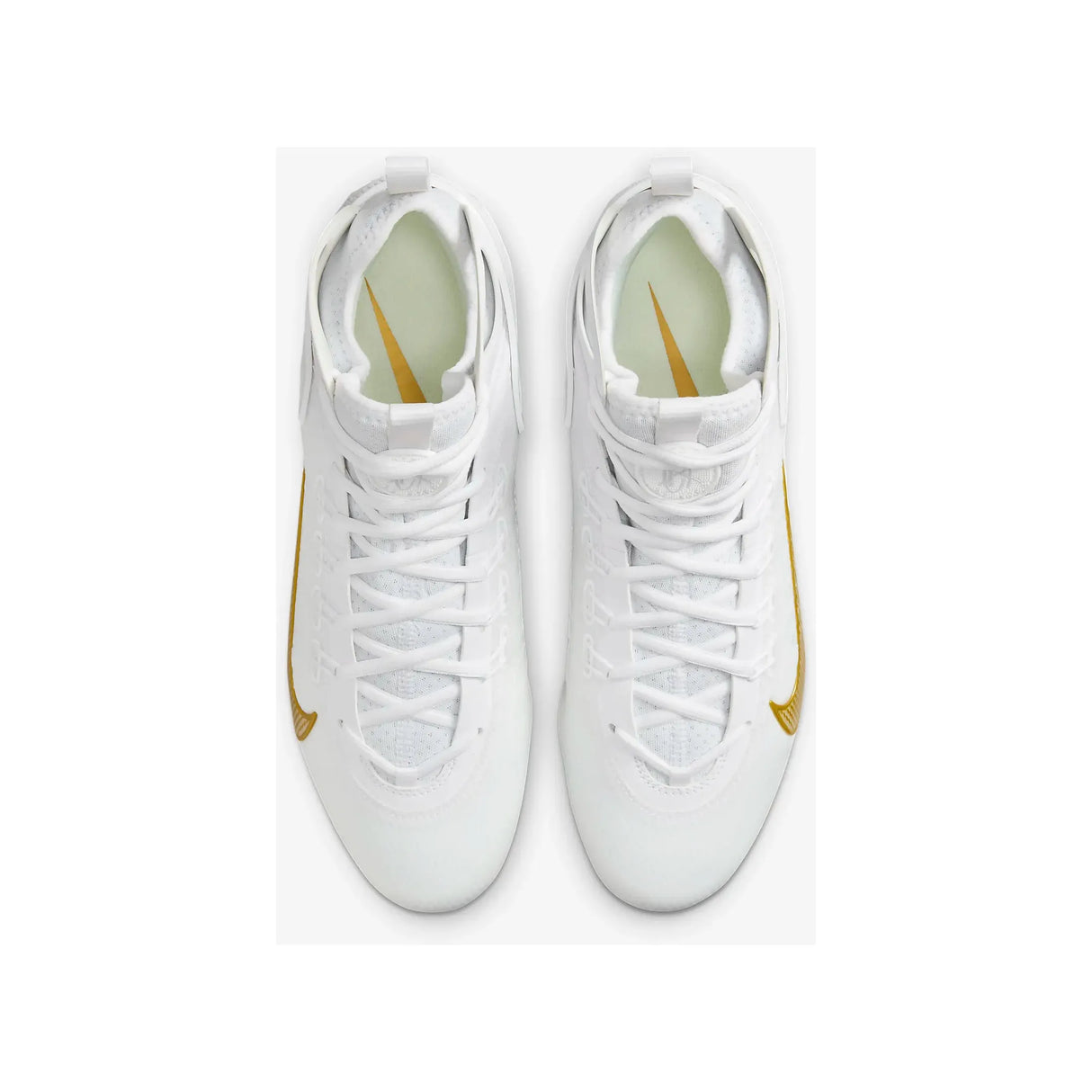 Nike Huarache 9 Elite Mid Lacrosse Cleats White/Vivid Gold