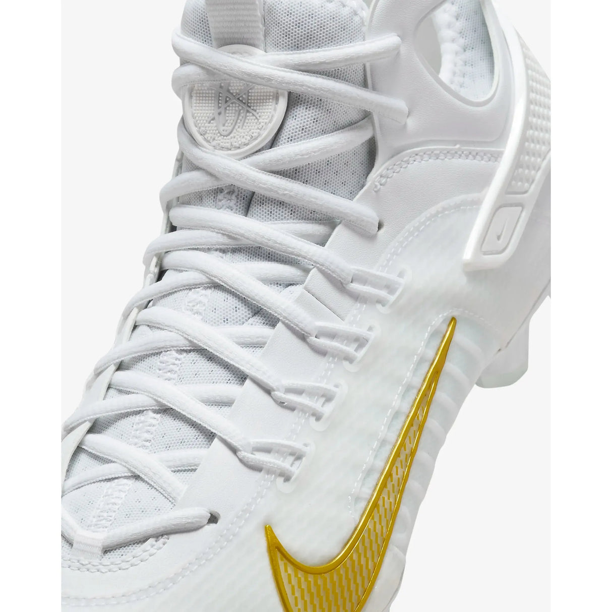Nike Huarache 9 Elite Mid Lacrosse Cleats White/Vivid Gold