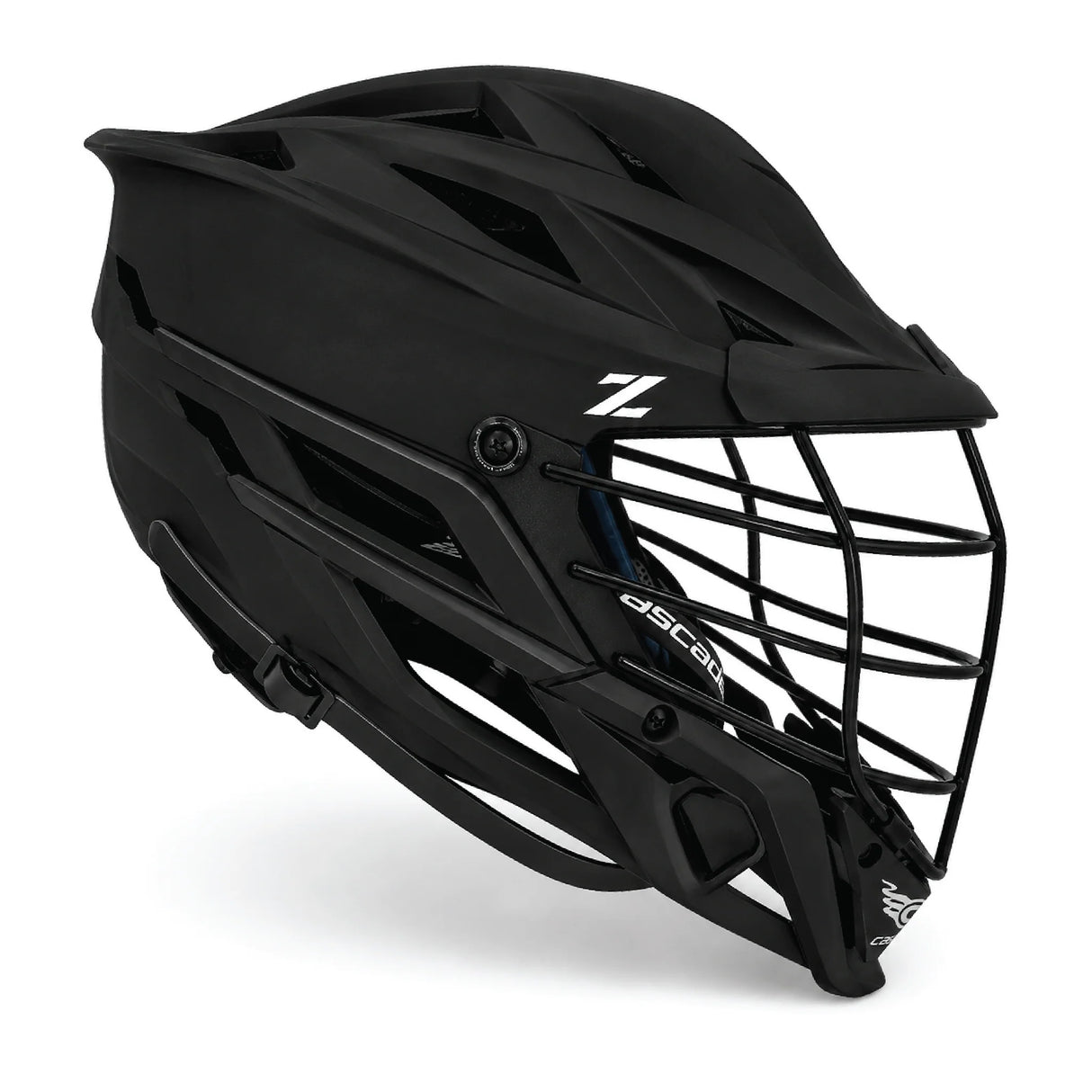 Cascade Z Lacrosse Helmet - Stock Custom - Matte Black with Black Mask
