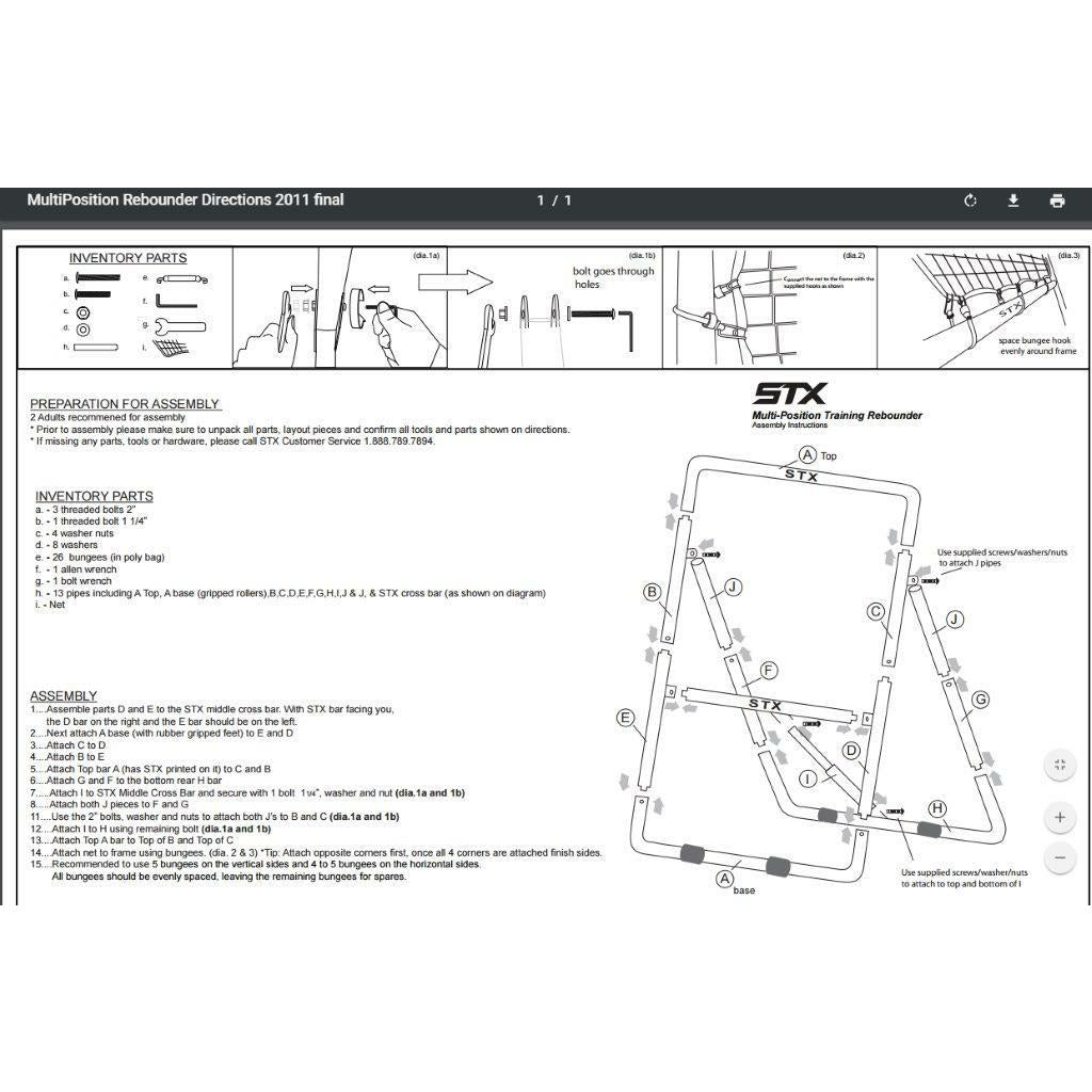 STX Lacrosse Multi-Position Rebounder Training Aid