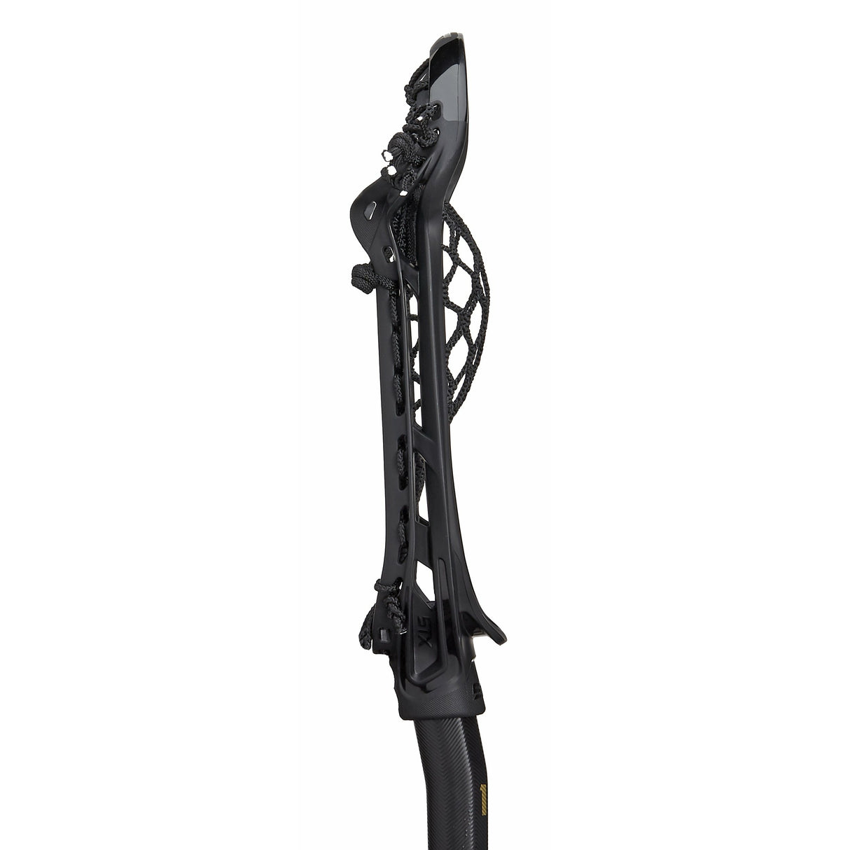 STX Axxis Complete Women's Lacrosse Stick Black Side Profile Head