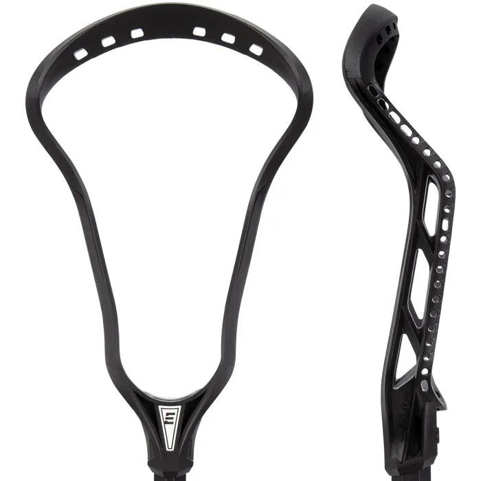 Epoch Purpose Elite 10 Degree Unstrung Women's Lacrosse Head Black Front/Side Profile