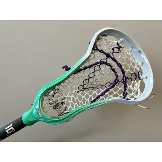 Custom Dyed STX Exult Pro with Comp 10 Handle and Corset Pocket White and Green custom dyed head