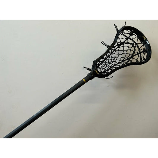Custom STX Exult Pro Elite Women's Lacrosse Stick with Flex Mesh Pocket Black