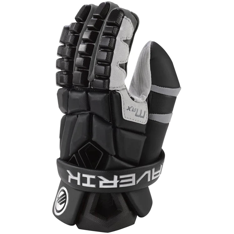 Maverik Max Lacrosse Goalie Gloves 2023 Model Black