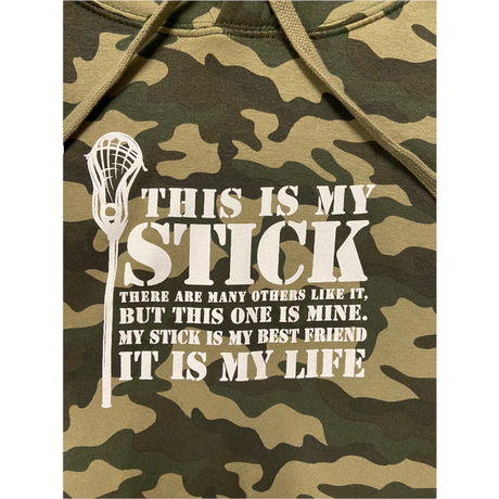 This Is My Stick Camo Lacrosse Hoodie