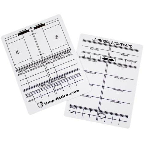 Reusable Referee Officials Lacrosse Scorecard