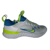 Nike Huarache 9 Elite Turf Lacrosse Cleats White/Vivid Blue/Volt