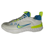 Nike Huarache 9 Elite Turf Lacrosse Cleats White/Vivid Blue/Volt