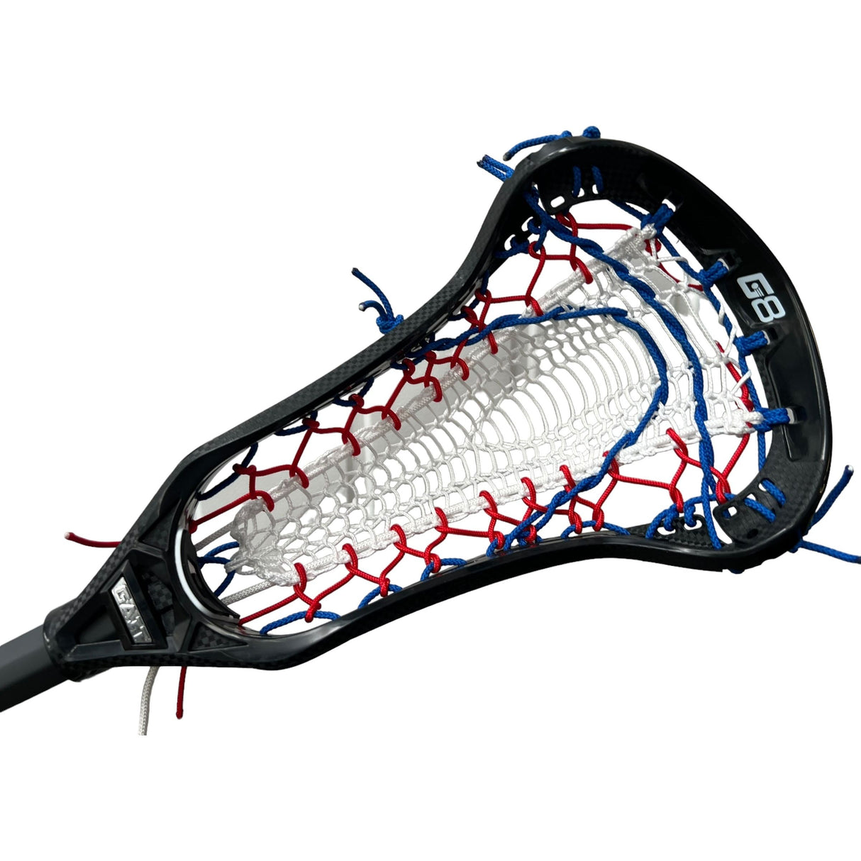 Gait Whip 2 Complete Women's Lacrosse Stick with Armour Mesh Valkyrie Pocket Black/Red/Royal